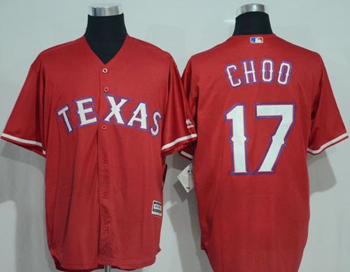 Rangers #17 Shin-Soo Choo Red New Cool Base Stitched MLB Jersey